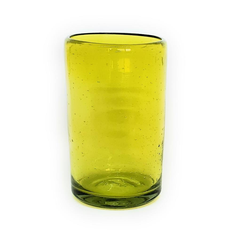 Novedades / vasos grandes color amarillos, 14 oz, Vidrio Reciclado, Libre de Plomo y Toxinas / stos artesanales vasos le darn un toque clsico a su bebida favorita.